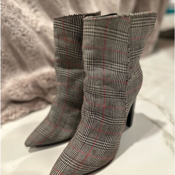 Steve Madden Plaid Heel Boots - Picture 9 of 9